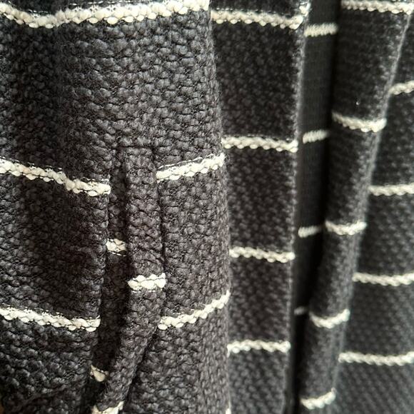 NWT Marine Layer Birdseye Coat Open Front Cardigan Black White Stripes Sz Medium - Picture 4 of 7